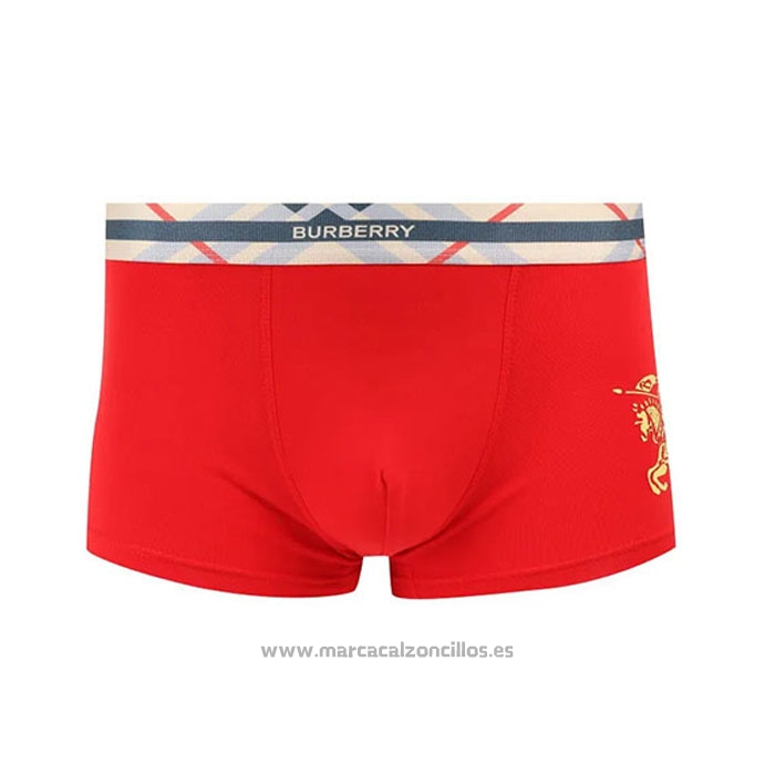 Boxer Burberry Hombre Oro Rojo